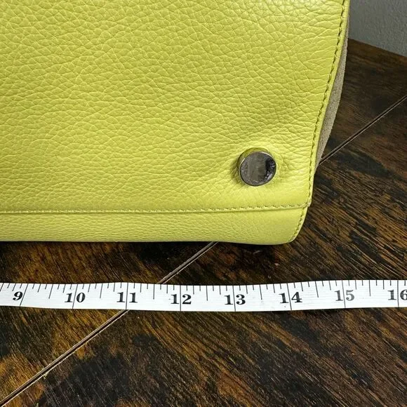 Jimmy Choo Rosalie Satchel 2-Way Bag‎ Suede Leather Beige Yellow